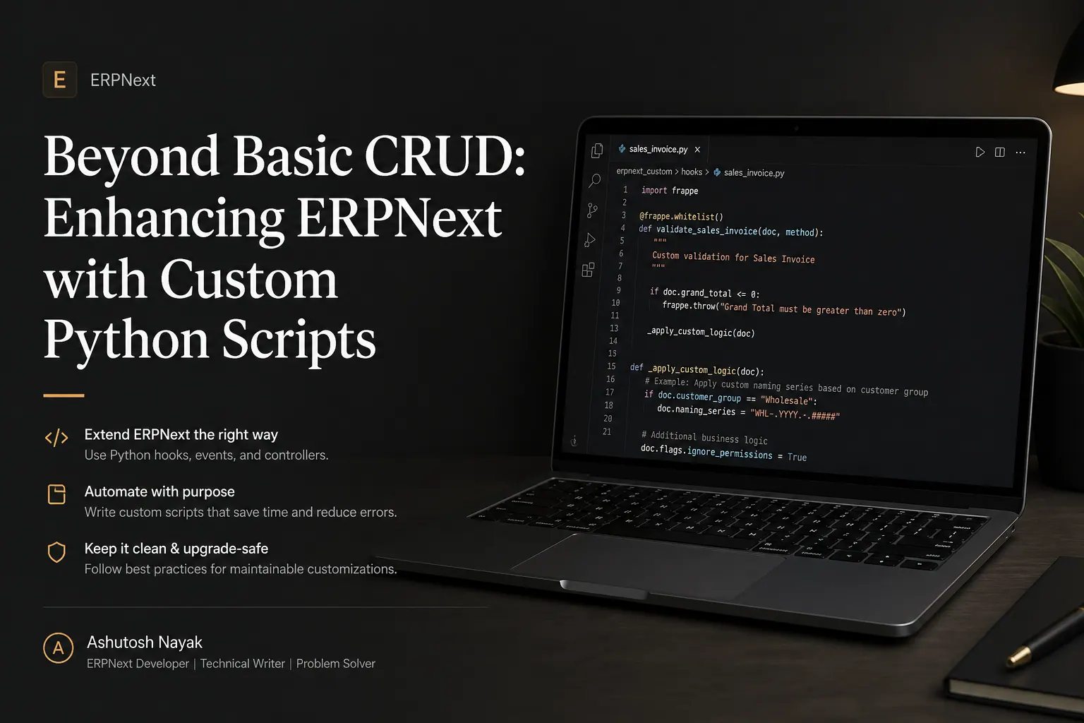 Beyond Basic CRUD: Enhancing ERPNext with Custom Python Scripts